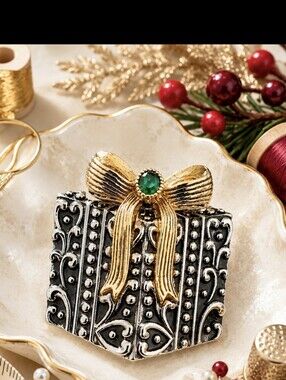 Silver and gold  brooche
